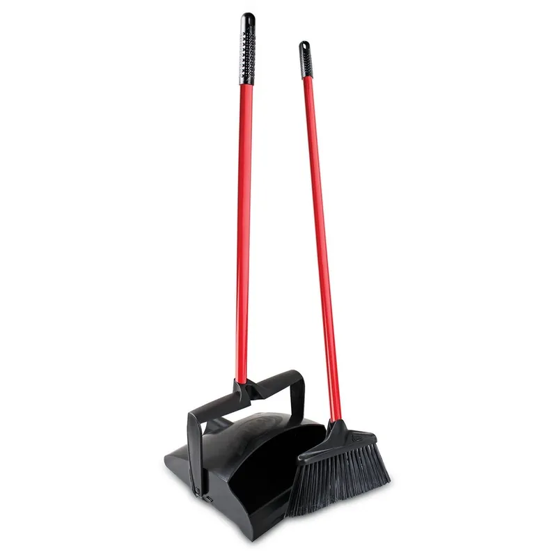 Libman Lobby Broom & Dust Pan (Open Lid)