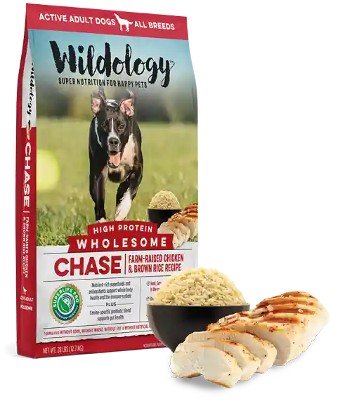 Wildology Chase Chicken & Rice High Protein Dog Food 28lb