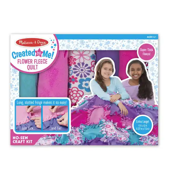 Melissa & Doug Created by Me! Flower Fleece Quilt