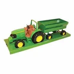 Ertl John Deere Tractor w/ Flarebox Wagon