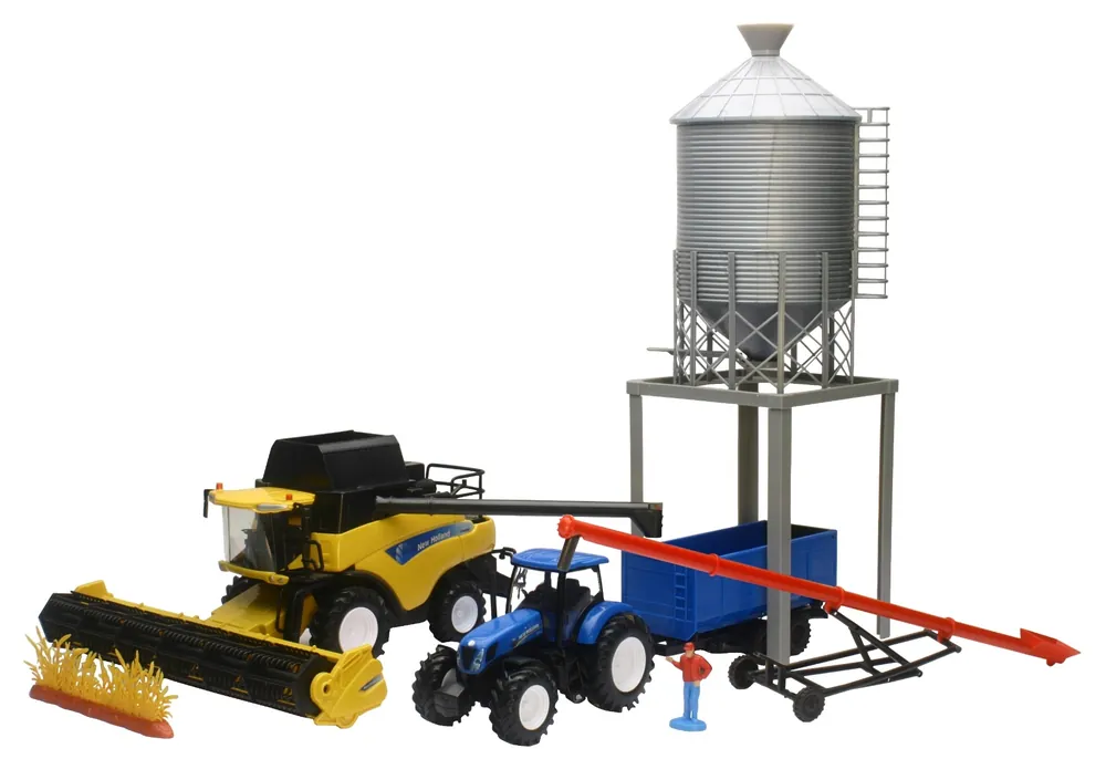New Ray Toys USA New Holland Combine with Bin & Auger