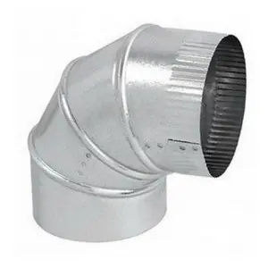 Gray Metal 6" Galvanized Adjustable Stove Pipe Elbow 6-26-302