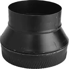 Gray Metal 24ga Black Steel 6"x8" Increasing Adapter 6x8-612