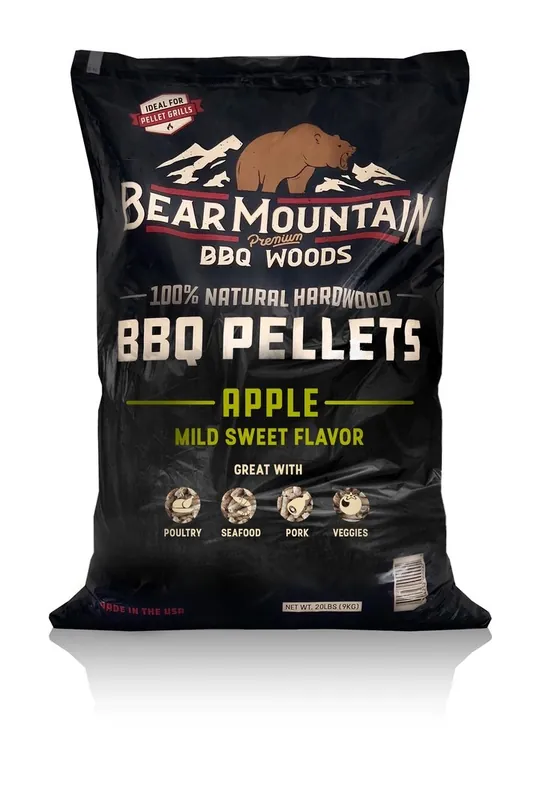 Bear Mountain Wood Grilling Pellets 20lb Apple