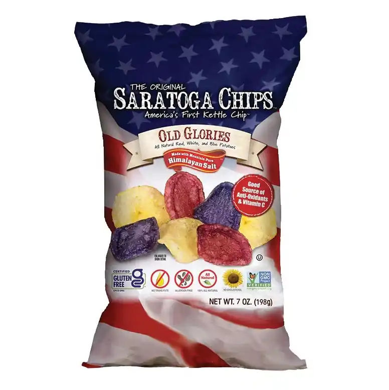 Saratoga Chips Old Glories Patriotic Chips - 7-Ounce