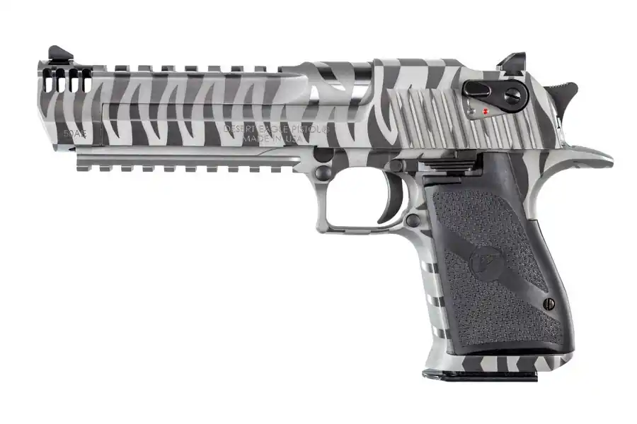Desert Eagle .50AE Semi-Automatic Pistol 6" Barrel White Tiger Stripe