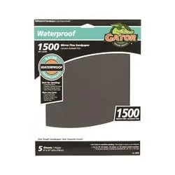 Gator Waterproof 9X11 1500 Grit Sandpaper 5PK