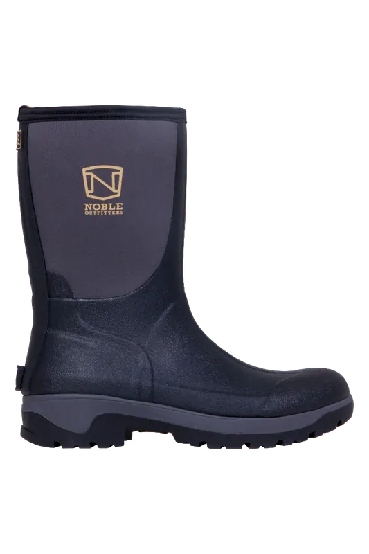 Noble Outfitters Men‘s MUDS Mid Black Neoprene and Rubber Boot