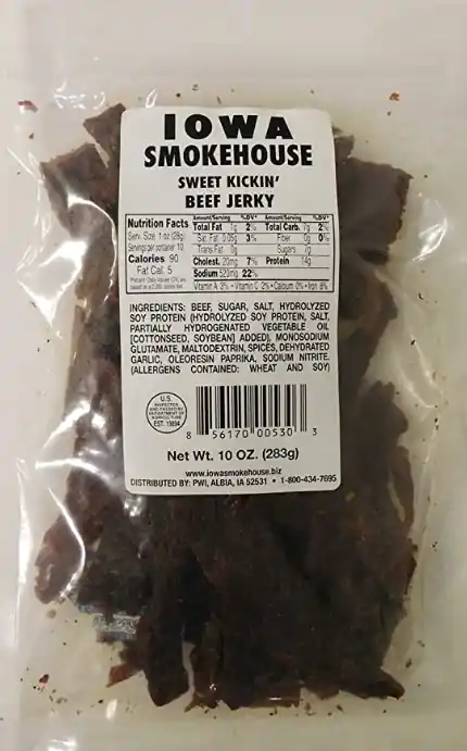 Iowa Smokehouse Beef Jerky - 10oz Package (Sweet Kickin‘)
