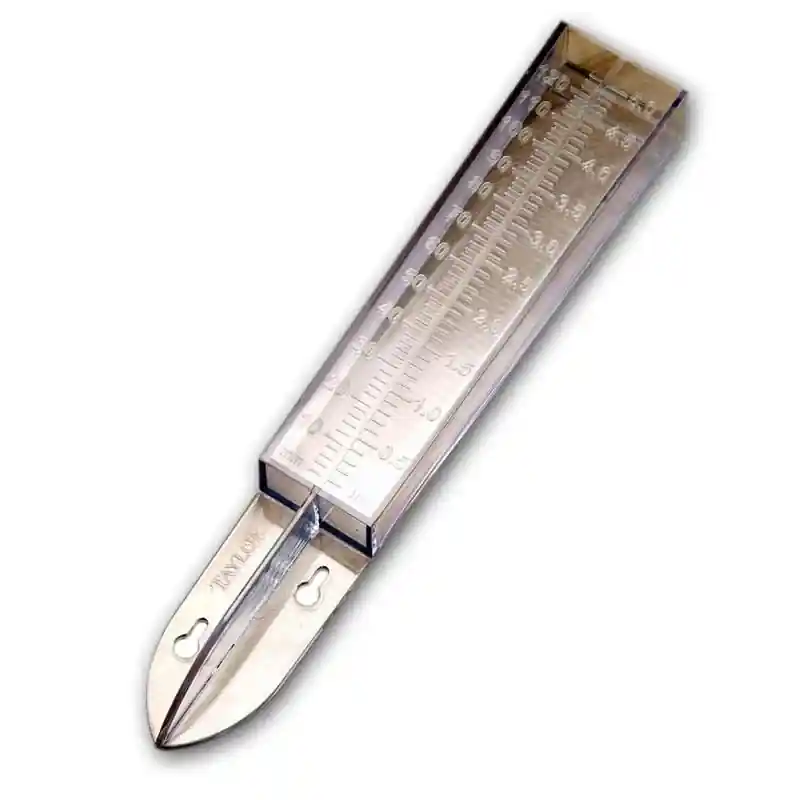 Taylor ClearVu 5-inch Rain Gauge Amber