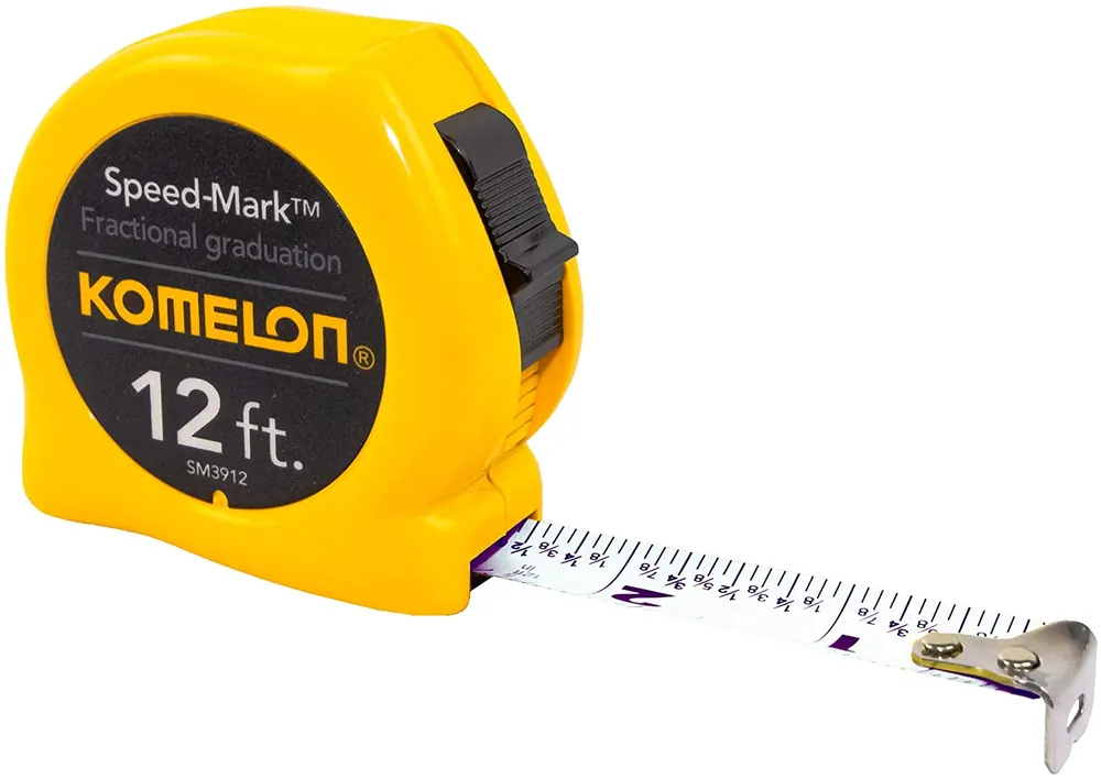 Komelon Speed Mark Fractional Tape Measure 25‘ x 1"