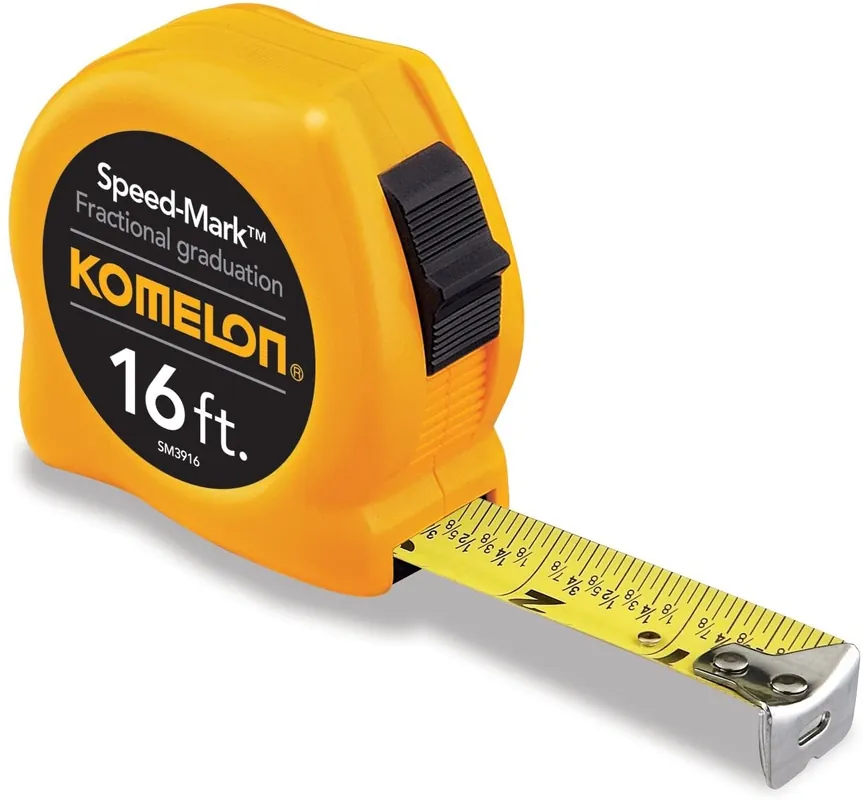 Komelon Speed Mark Fractional Tape Measure 25‘ x 1"