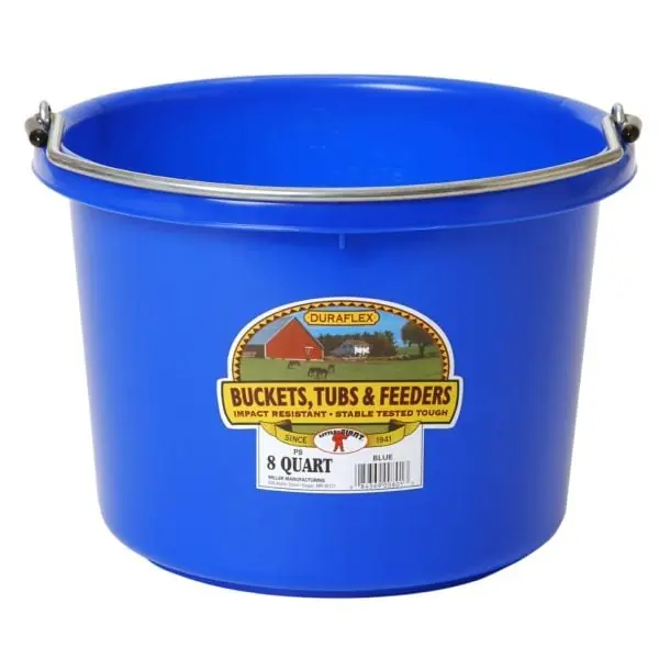 Little Giant 8 Quart Plastic Bucket Blue P8BLUE6