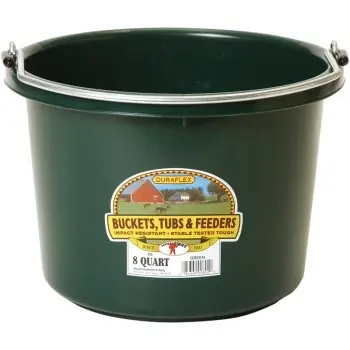 Little Giant 8 Quart Plastic Bucket Green P8GREEN6