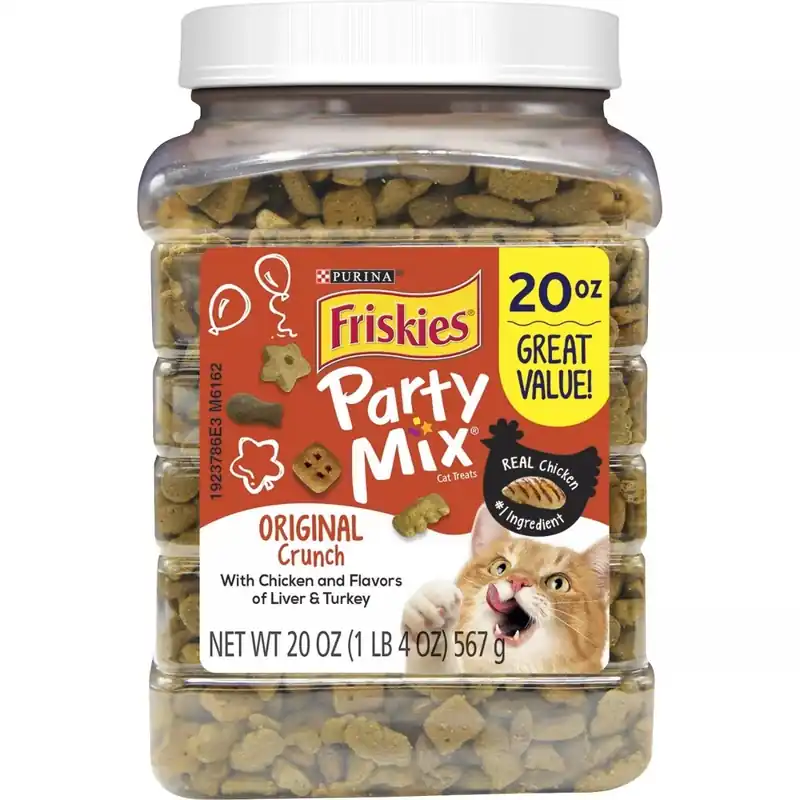 Purina Friskies Cat Treats, Party Mix Original - 20 oz. Canister