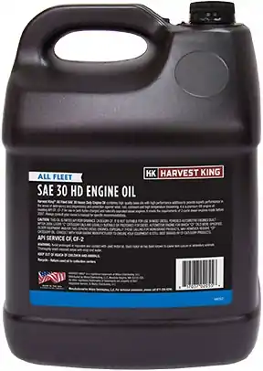 Harvest King Diesel Motor Oil, SAE 30W, 2 Gallon