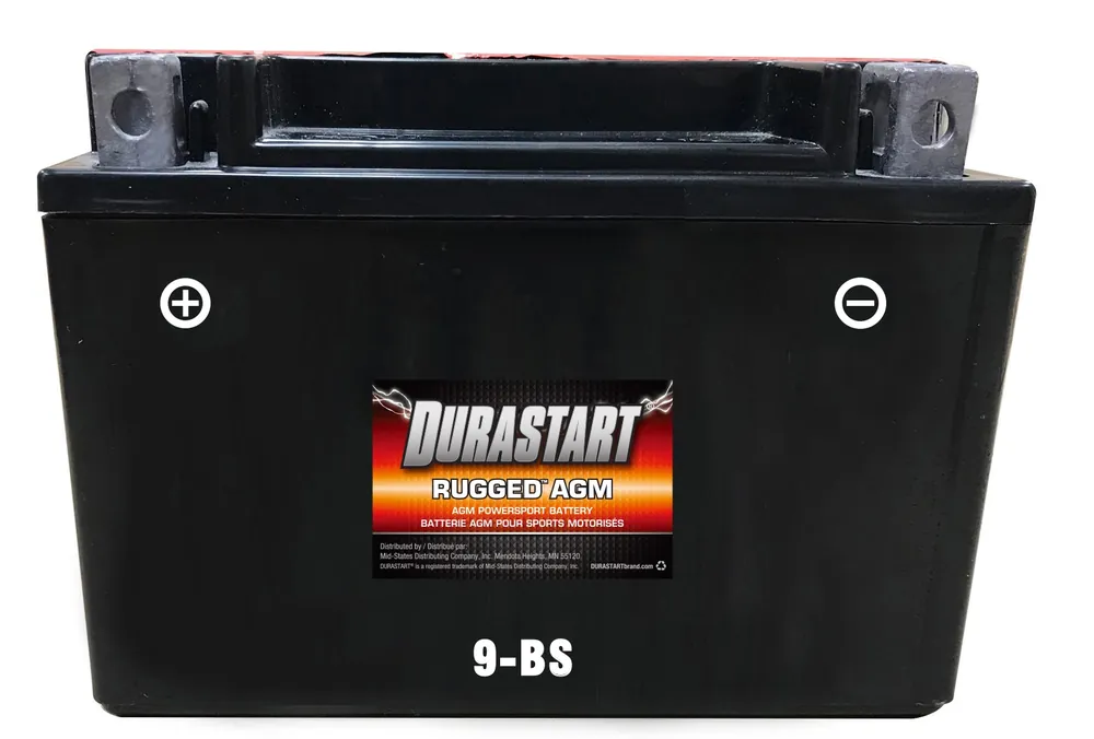 Durastart Rugged AGM Powersport Battery - 12V, 9-BS