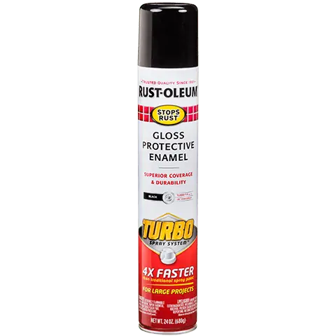 Rust-Oleum 334133 Stops Rust Turbo Spray Paint - 24 oz Gloss Black
