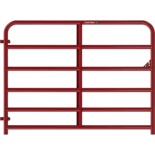 Tarter 2" 6‘ 6 Bar Heavy Duty Feed Lot Cattle Gate 2RG6