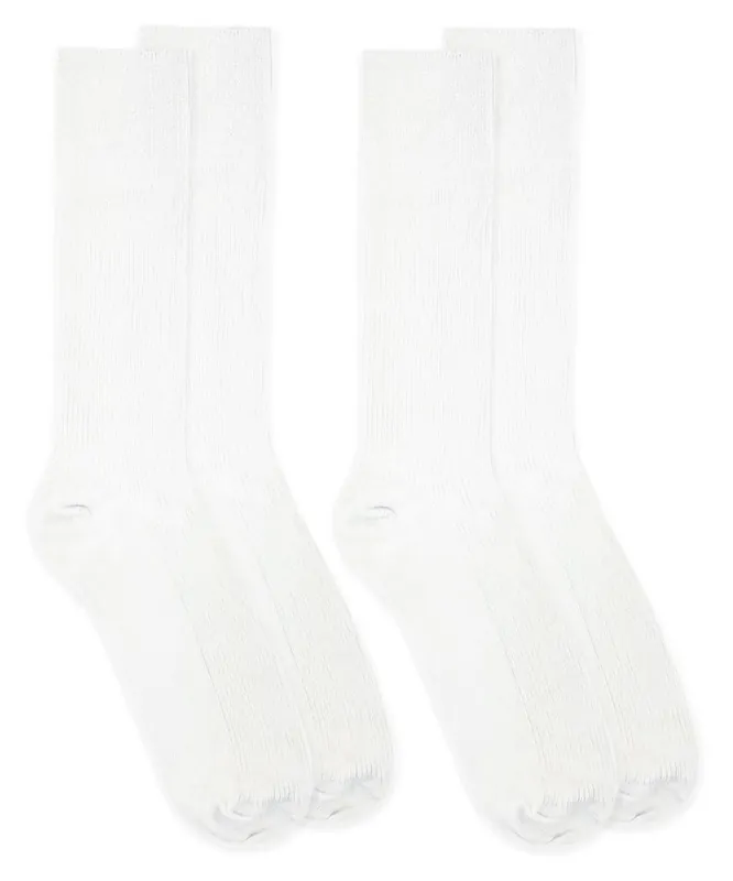 Carolina Ultimate Non-Binding Dress Crew Socks 2 Pair 2 Pk. 2/8123 - White