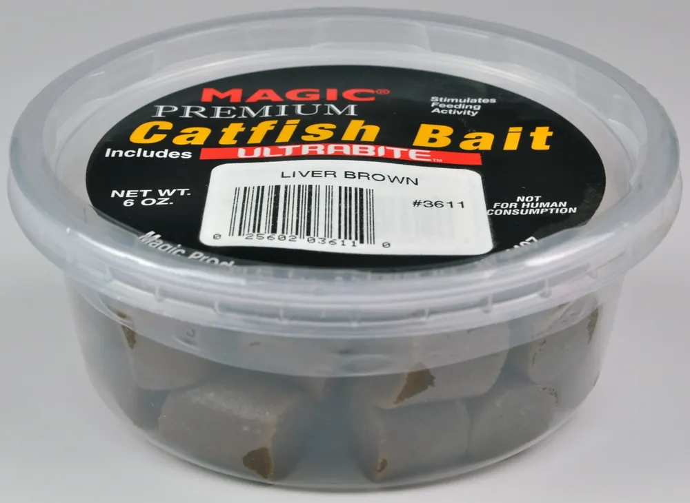 Magic Bait Premium Catfish Bait Tub - Liver Brown