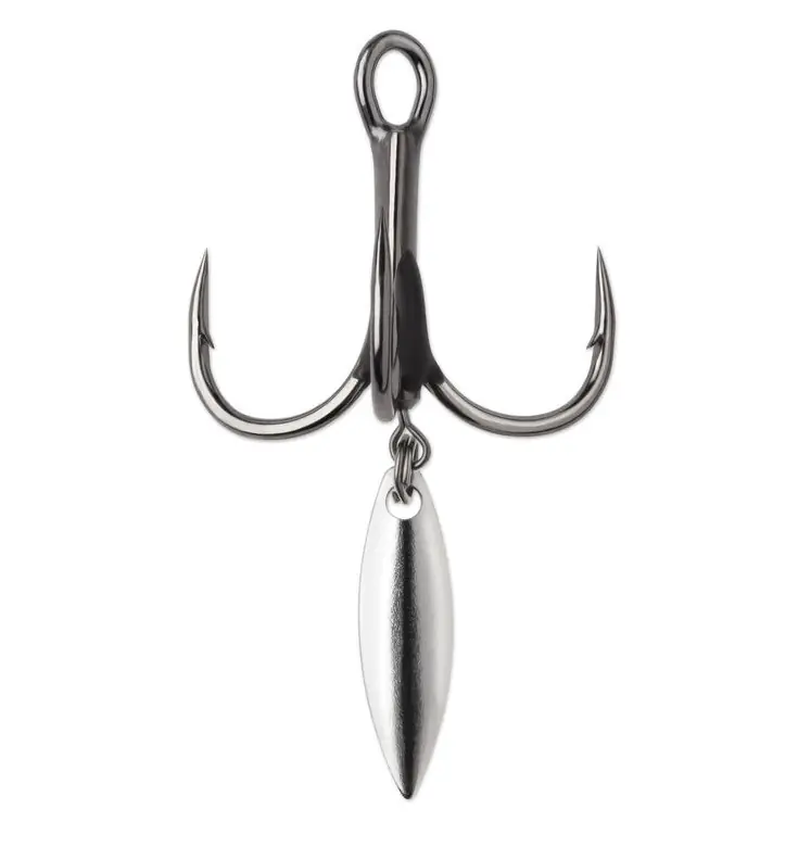 Bladed Hybrid Treble Short Hook - Black Size 5