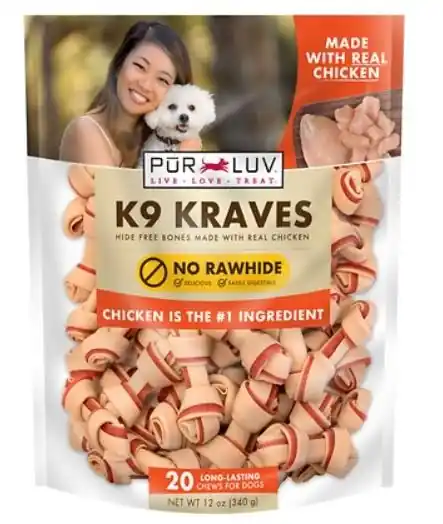 Pur Luv K9 Kraves Dog Treats - Chicken 12 Oz.