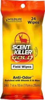 Wildlife Research Center Scent Killer Gold Field Wipes - 24 pack