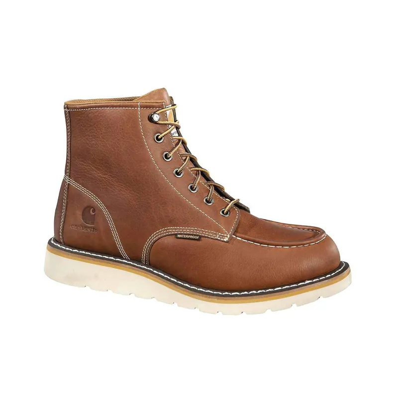 Carhartt CMW6175 Non-Safety Toe Work Boots, Tan, Leather Upper