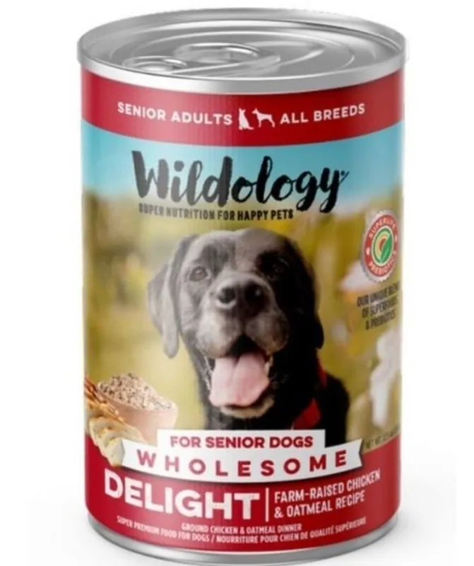 Wildology DELIGHT Senior Chicken & Oatmeal Wet Dog Food 12.5 Oz.