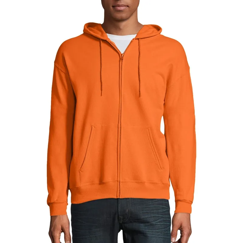 Hanes Men‘s OP180-SO Nano Premium Hooded Jacket, Safety Orange