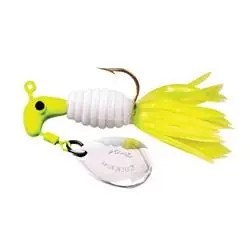 Road Runner by Blakemore Crappie Thunder B2-1802-080 Fishing Lure, Flared Tail, Panfish, Chartreuse/White Lure, 2