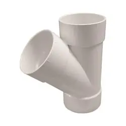 GENOVA 41040 Pipe Wye, 4 in Hub, 4 in, 4 in