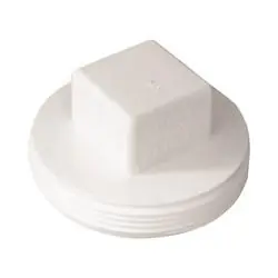 GENOVA 41840 Pipe Plug, 4 in, MIP, PVC, White