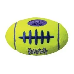 KONG Airdog ASFB1 Football, L, Squeaker Toy, Yellow