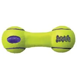 KONG ASDB2 Dumbbell Toy, M, Squeaker Toy, Yellow