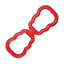 KONG KG1 Tug Toy, M, Interactive Toy, Rubber, Red
