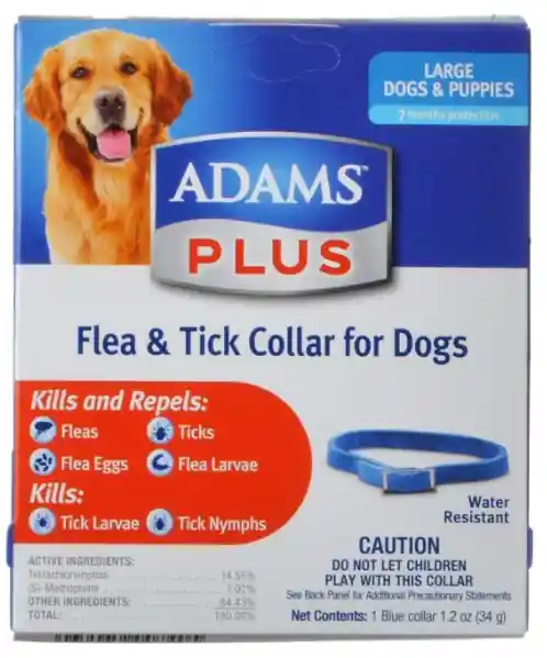 ADAMS 100519503 Flea and Tick Collar, L Breed