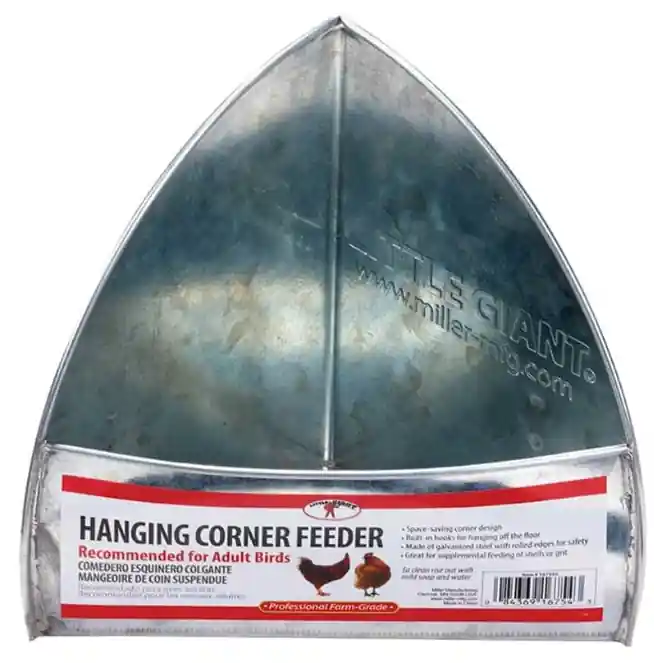 Little Giant Galvanized Hanging Corner Poultry Feeder 167543