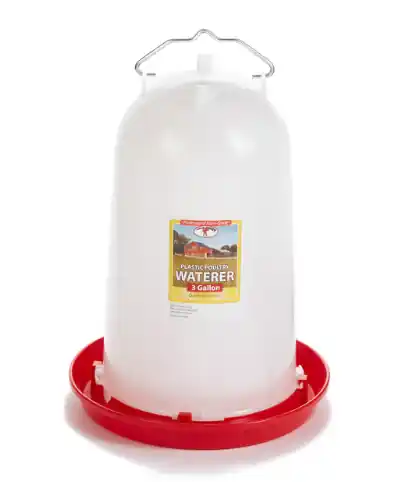 Little Giant 3 Gallon Plastic Poultry Drinker 7906 - Red