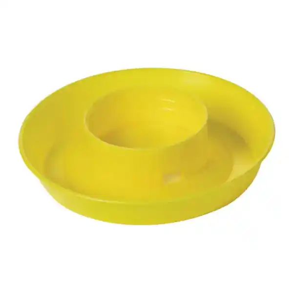 Little Giant 1 Quart Screw-On Poultry Waterer Base - Yellow