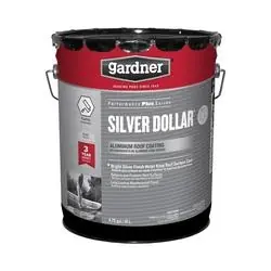 Gardner 6215-GA Aluminum Roof Coating, Aluminum, 18 L, Pail, Liquid