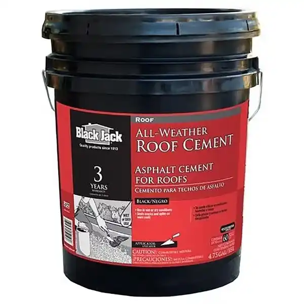Black Jack Gloss Black Patching Cement All-Weather Roof Cement 5 gallon
