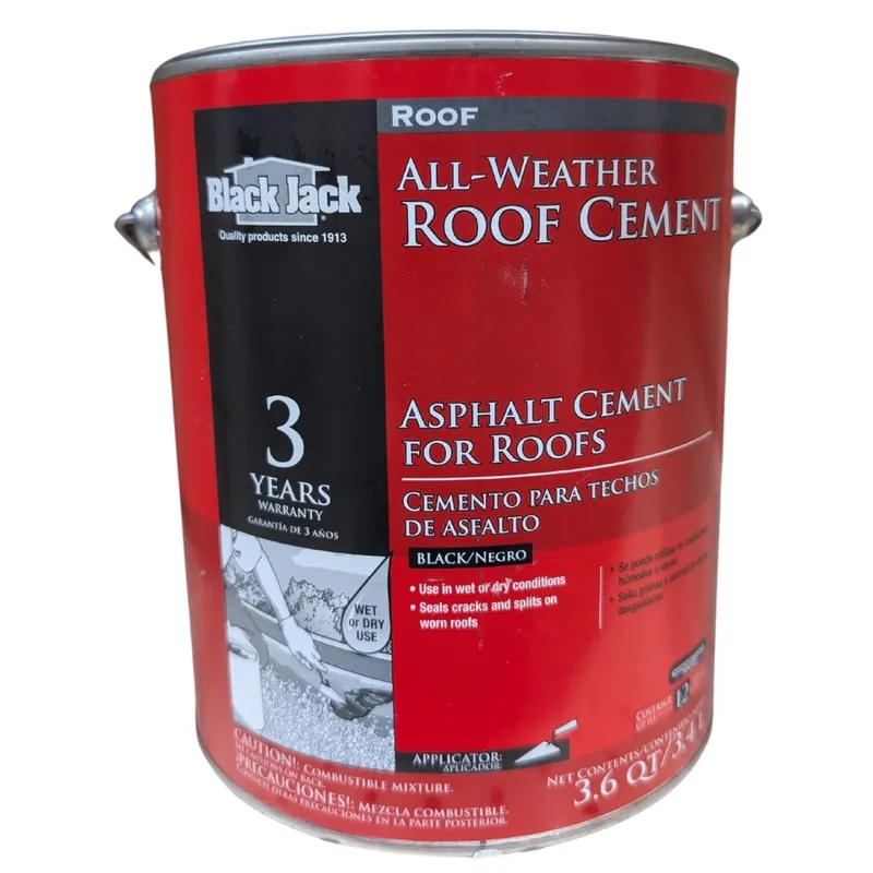 Black Jack 6230-9-34 Roof Cement, Liquid, Petroleum Solvent, Black, 1 gal can