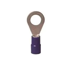 GB 20-104 Ring Terminal, 600 V, 16 to 14 AWG Wire, 8 to 10 Stud, Vinyl Insulation, Copper Contact, Blue, 22/Clam
