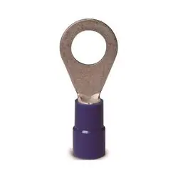 GB 20-105 Ring Terminal, 600 V, 16 to 14 AWG Wire, 12 to 1/4 in Stud, Vinyl Insulation, Copper Contact, Blue