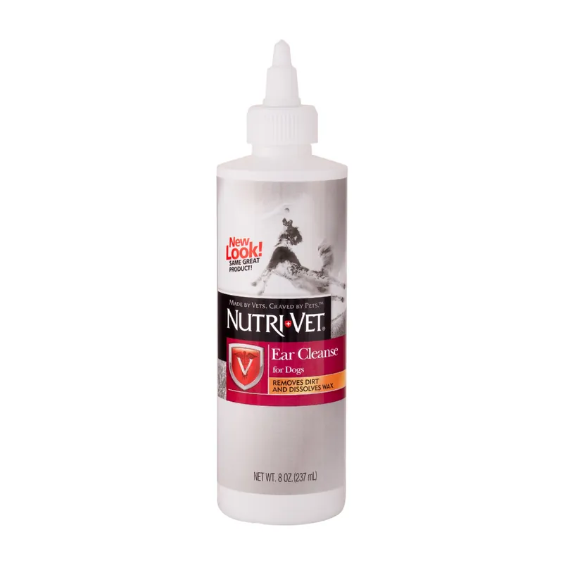 Nutri-Vet Ear Cleanse for Dogs - Ear Cleaner & Deodorizer - Itch Relief - Gentle Formula - 8 Oz Bottle