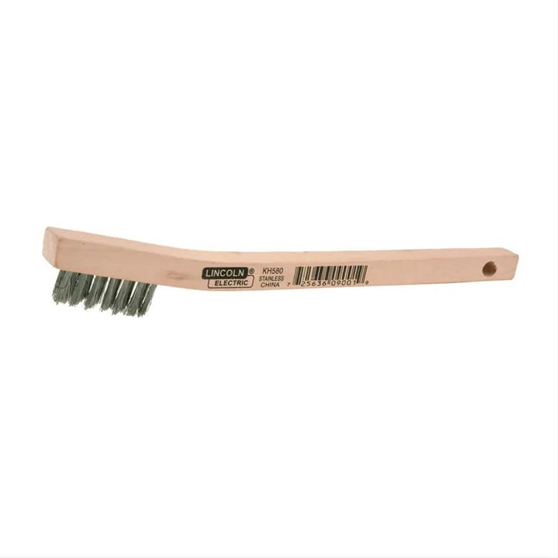 Lincoln Electric KH580 Wire Brush, 40 mm L Brush, 8 mm W Brush, 20 cm L, Wood Handle