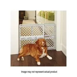 North States 8625 Universal Petgate, 26 to 42 in W Opening, 26 in OAH, Plastic, Gray
