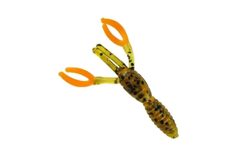 SOUTHERN PRO TACKLE 1.5CC10-03 Crappie Craw Fishing Lure, Orange/Pumpkin Lure, 10, Pack